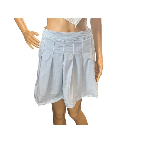 American Eagle Womens Pleated Mini Skirt Size 6 Pastel Blue Preppy Schoolgirl - Picture 1 of 6